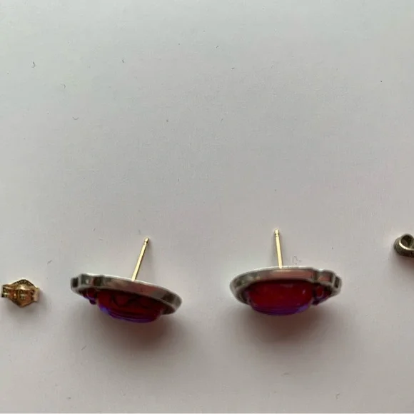 TIFFANY glass Scarab Earrings - Picture 11 of 16